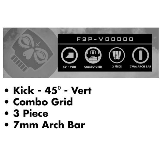 FUTURES Traction Pad Surfboard Footpad 3pc Voodoo